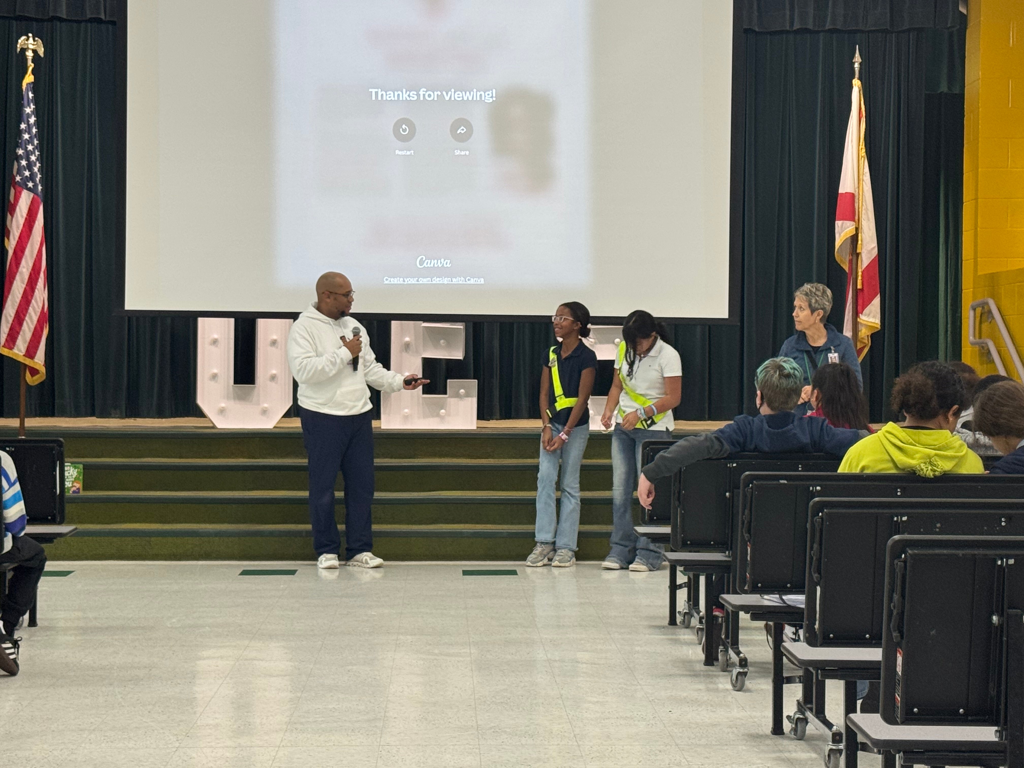 Mike Brown at a school visit